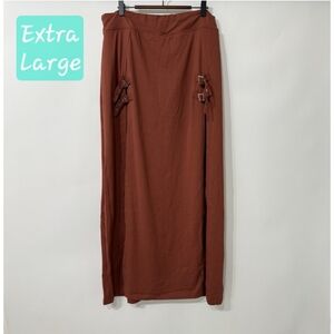 Halara Buckle Split 2-in-1 Maxi Skirt New